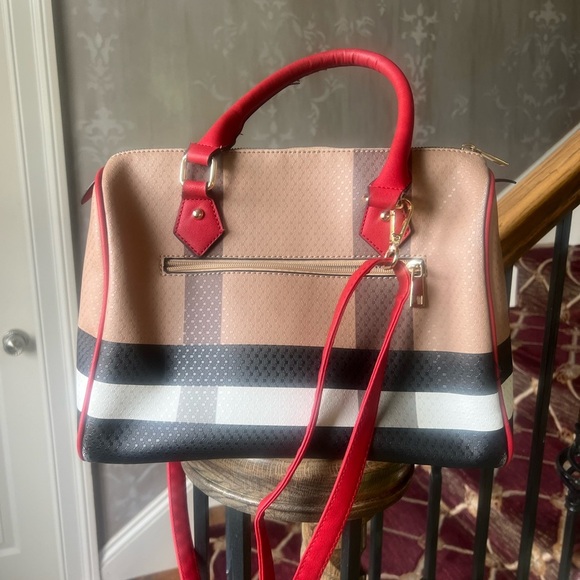 Tote tan, black, white and gray ladies faux leather very good condition - Picture 5 of 9